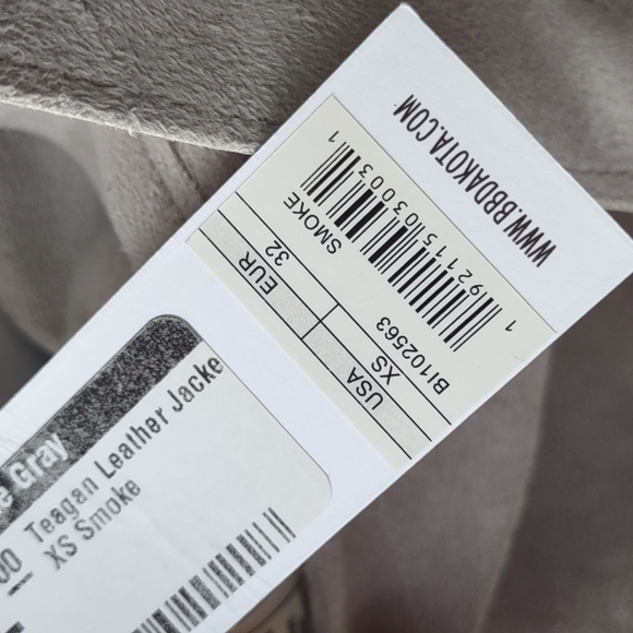 BB Dakota Women's Taupe Reversible Faux Leather Open Front Jacket Coat - Picture 12 of 16